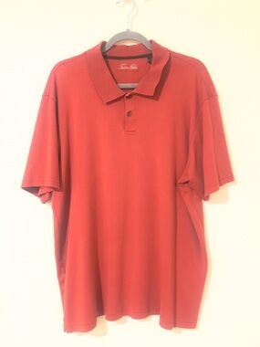 Tasso Elba Classic Rust Orange Men's Polo Shirt - Size XL